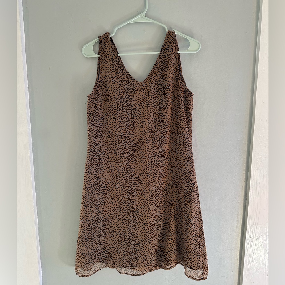 Size 6 cheetah silk dresss